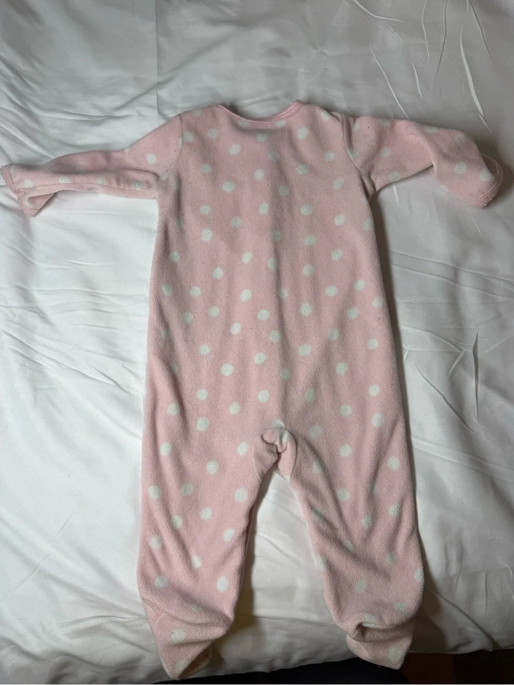 Carter's Pink Polka Dot Llama Footed One-Piece